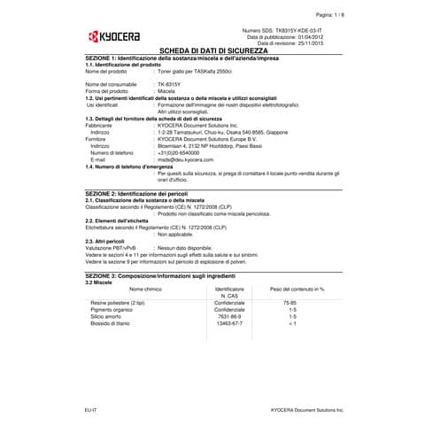 Toner TK-8315Y Kyocera-Mita giallo  1T02MVANL0